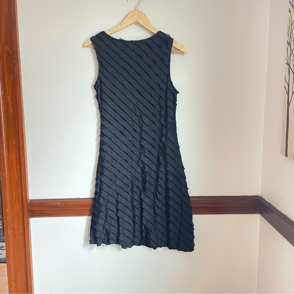 Christopher & Banks Blue Ruffled Sleeveless Mini Dress - Picture 2 of 6